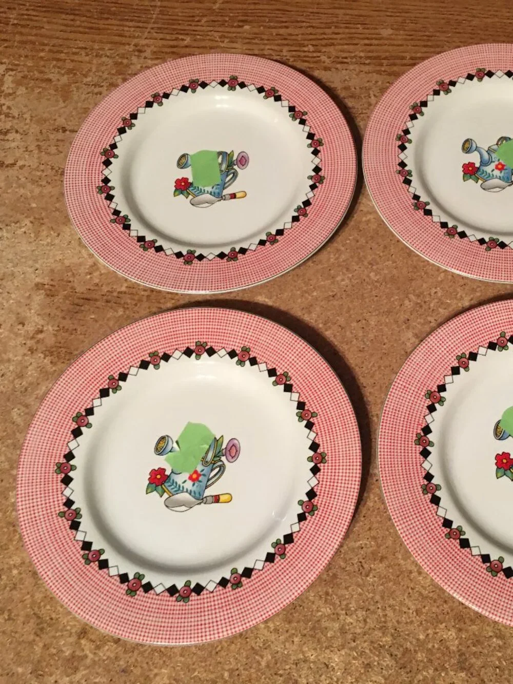 SET OF 8 1994 GARDEN TIME AT HOME WITH MARY ENGELBREIT SAKURA STONEWARE 8